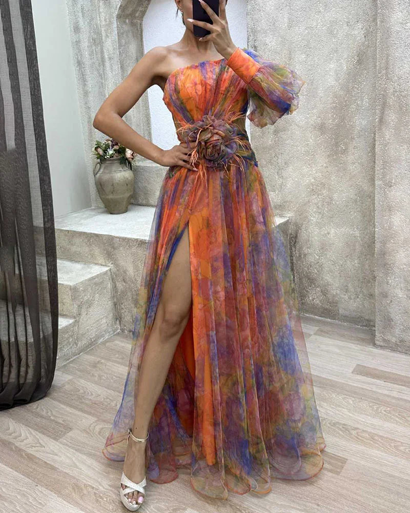 Amelia Elegant Split Dress | Women's Dress