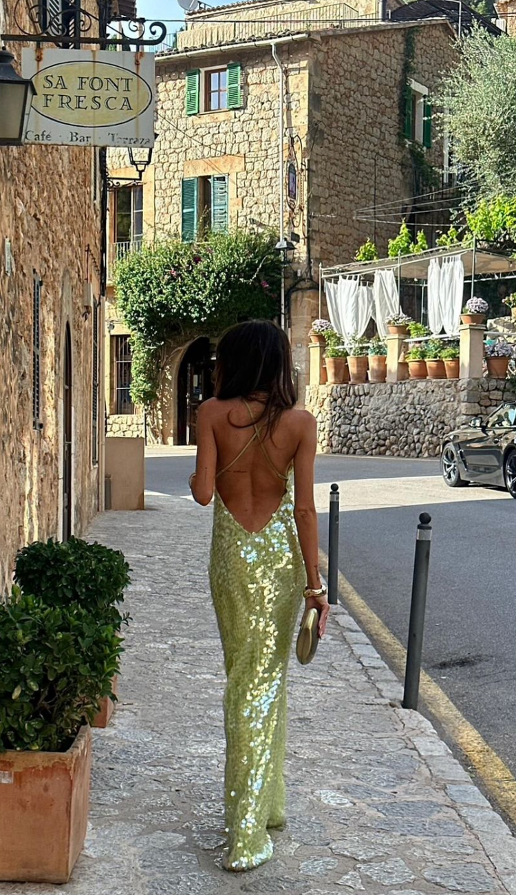 Ayla Sequin Backless Dress | Elegant Evening Wear