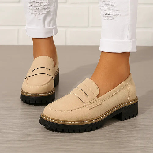 Black Loafers Women | Nadia Stylish Slip-On Footwear