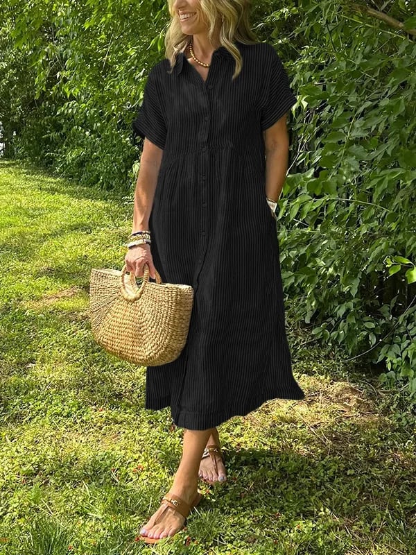 Corinne Striped Button-Up Dress | Women's Dress