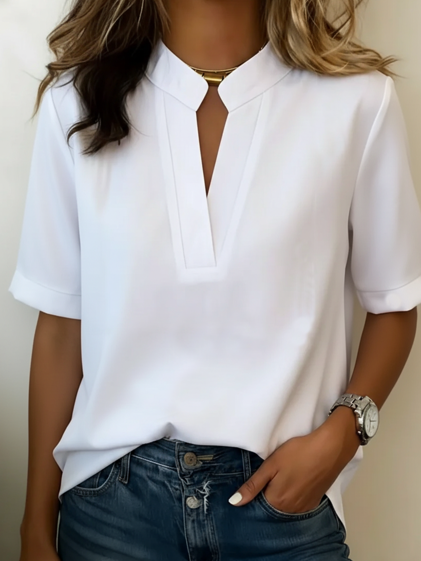 Elegant Blouse with Subtle Collar | Women's Blouse