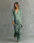 Elegant Fringe Sleeve Midi Dress | Women's Cocktail Dresses