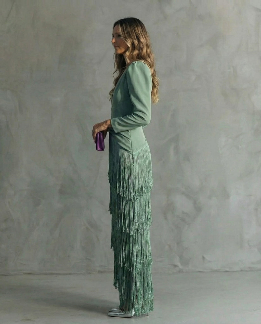Elegant Fringe Sleeve Midi Dress | Women's Cocktail Dresses