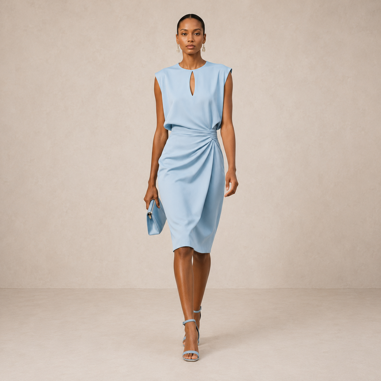 Elegant Midi Dress | Women's Summer Cocktail Dress