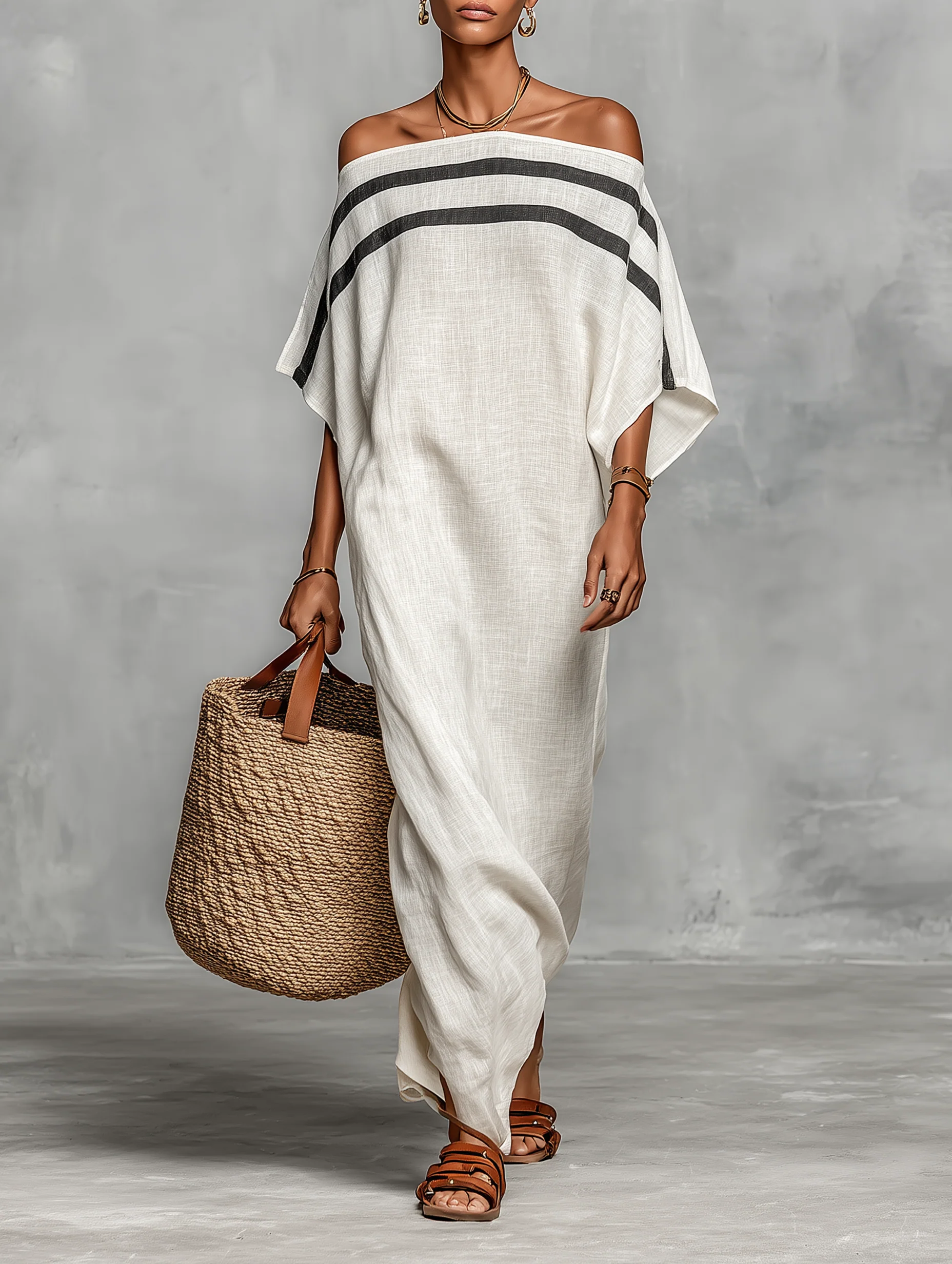 Elegant Off-Shoulder Maxi Dress | Women's Summer Dress