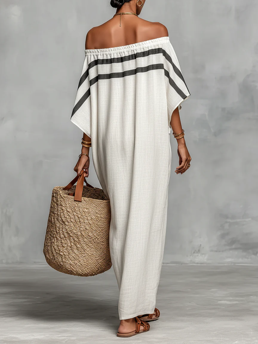 Elegant Off-Shoulder Maxi Dress | Women's Summer Dress