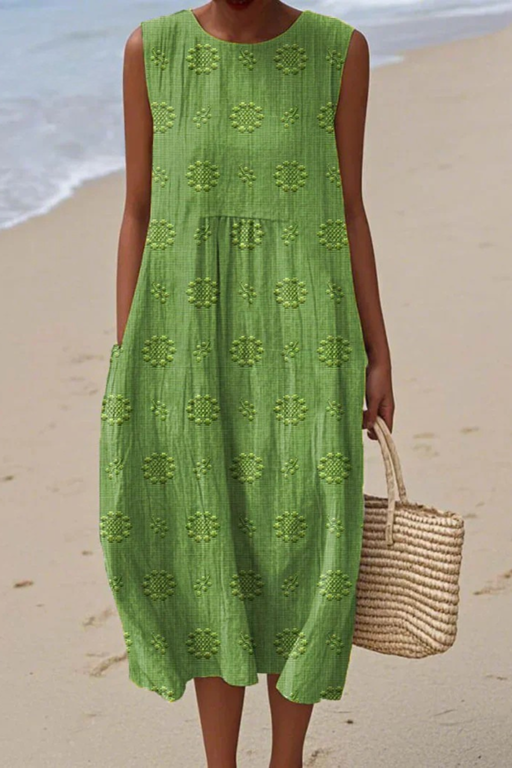 Elara Sleeveless Embroidered Dress | Women's Dress