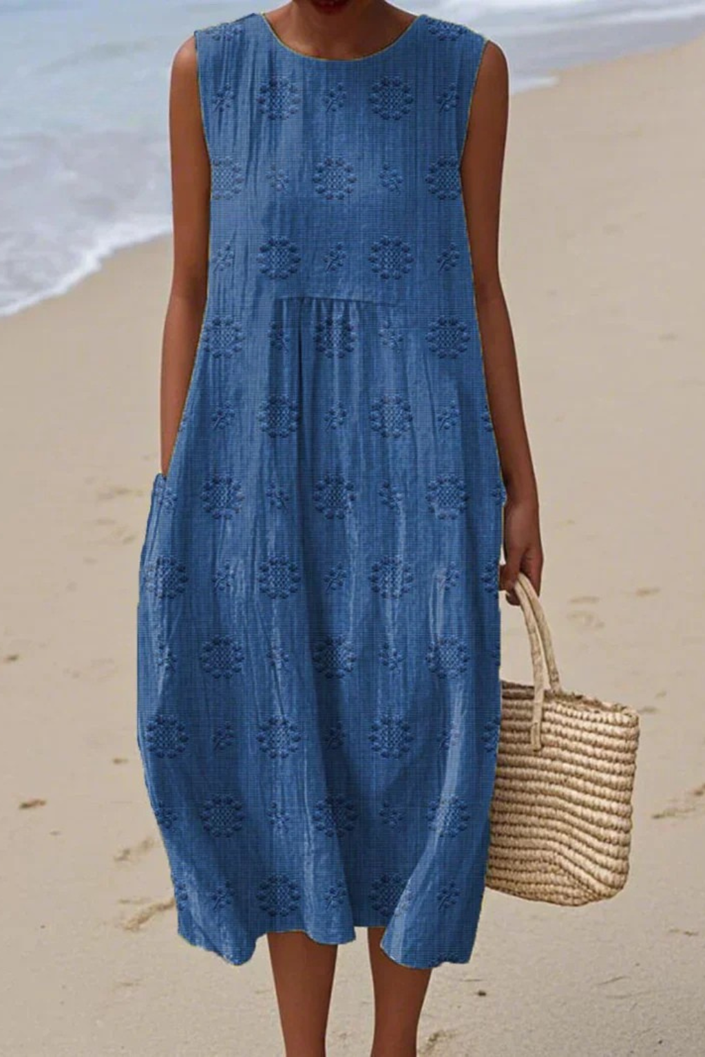 Elara Sleeveless Embroidered Dress | Women's Dress