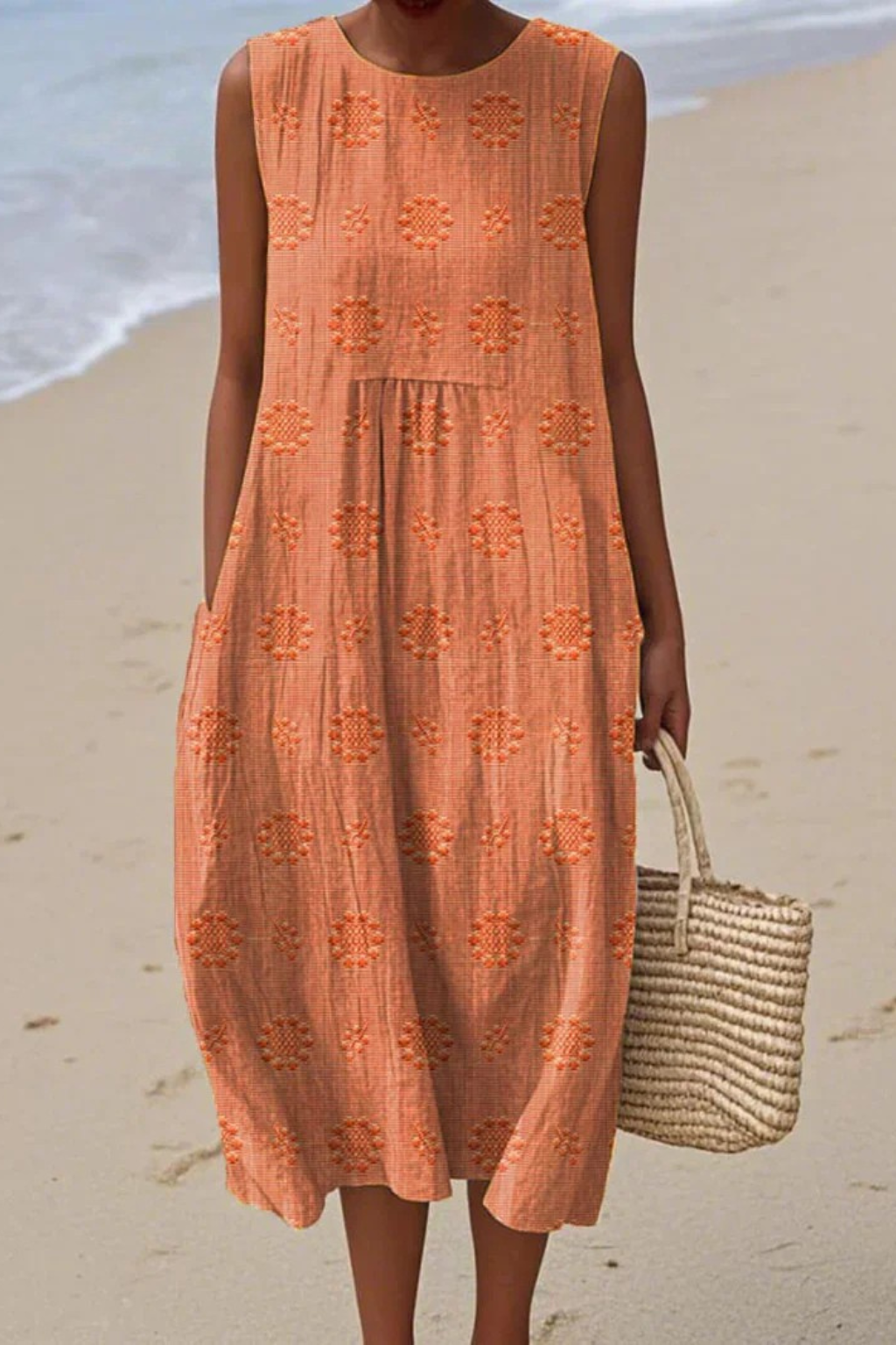 Elara Sleeveless Embroidered Dress | Women's Dress