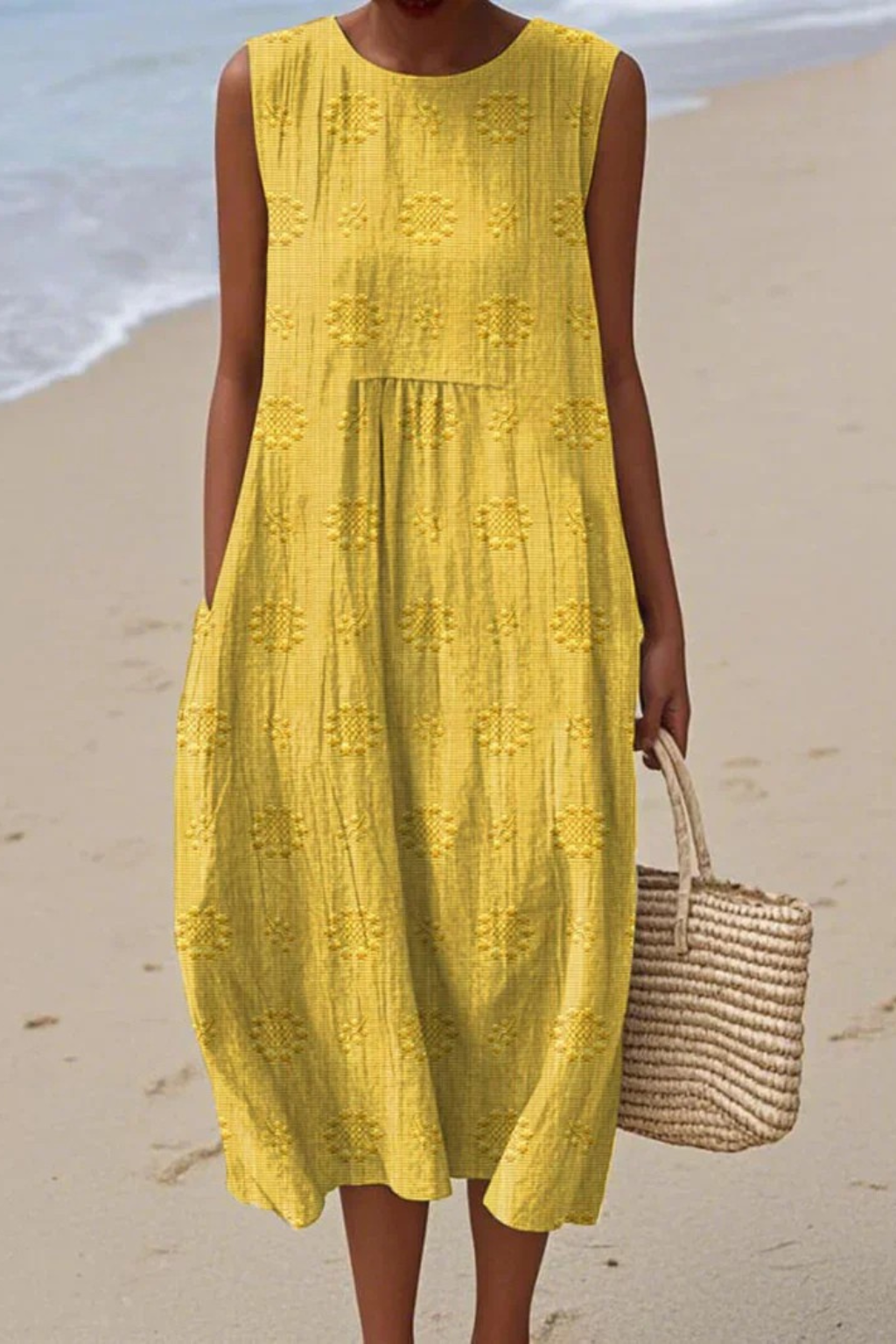 Elara Sleeveless Embroidered Dress | Women's Dress