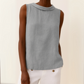 Camilla Sleeveless Roll Collar Top | Women's Top