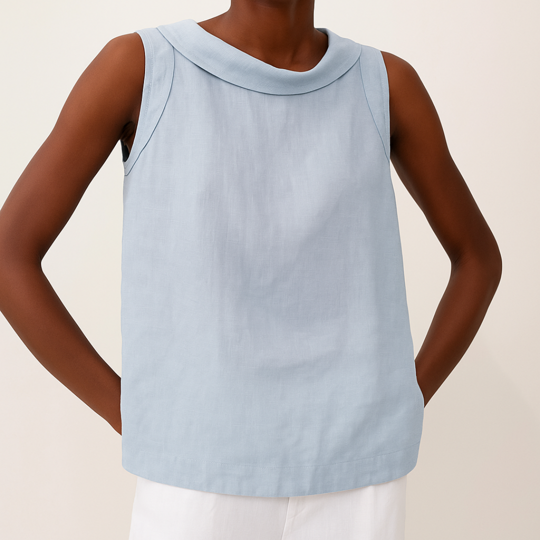 Camilla Sleeveless Roll Collar Top | Women's Top