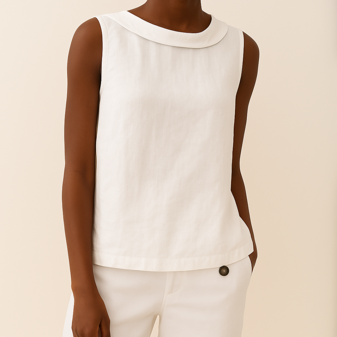 Camilla Sleeveless Roll Collar Top | Women's Top