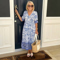 Floral A-Line Dress | Women's V-Neck Dress