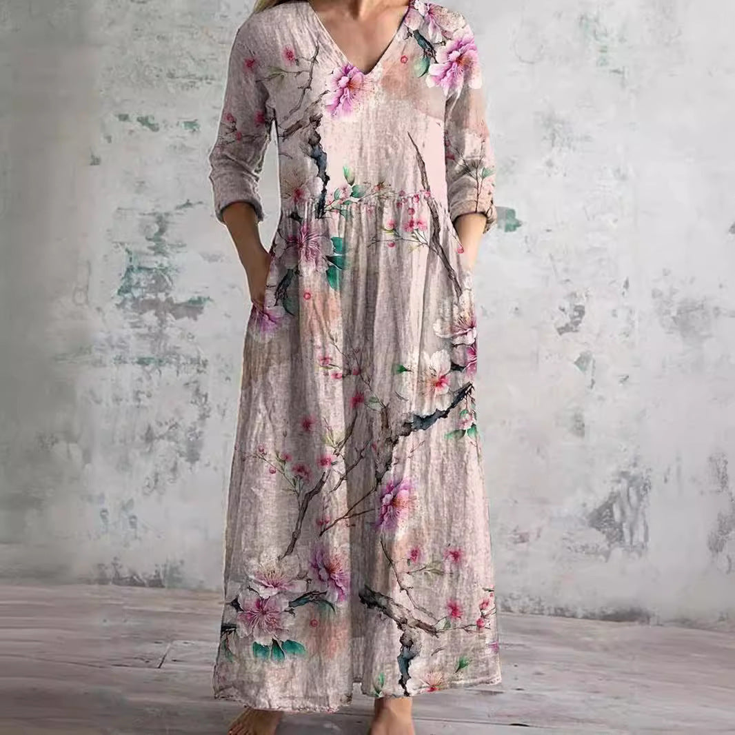 Floral Whimsy Boho Maxi Dress | Women's Fashion Dress