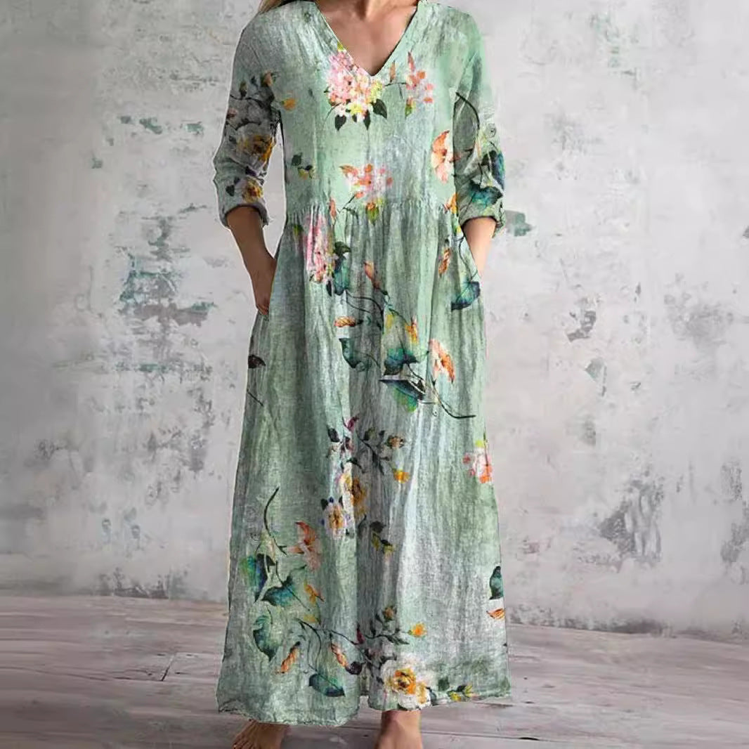 Floral Whimsy Boho Maxi Dress | Women's Fashion Dress