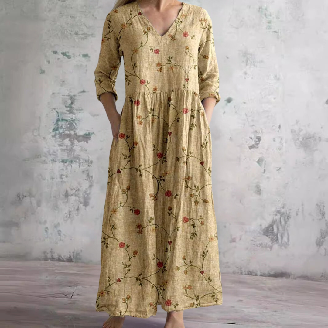 Floral Whimsy Boho Maxi Dress | Women's Fashion Dress