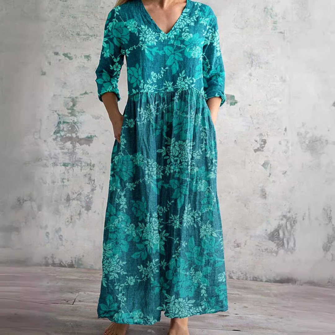 Floral Whimsy Boho Maxi Dress | Women's Fashion Dress