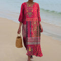 Liora Flowy Ethnic Maxi Dress | Women's Summer Dress