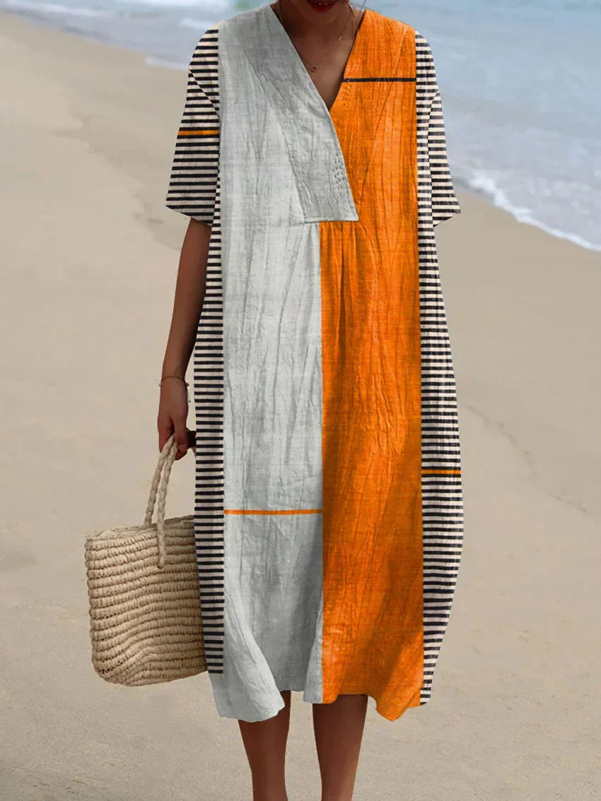 Zaria Geometric Striped Dress | Women's Dress