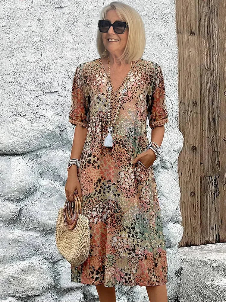 Greta Vibrant Midi Dress | Women's Summer Dress