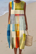 Lillian Contemporary Patchwork Dress | Women's Summer Maxi Dress