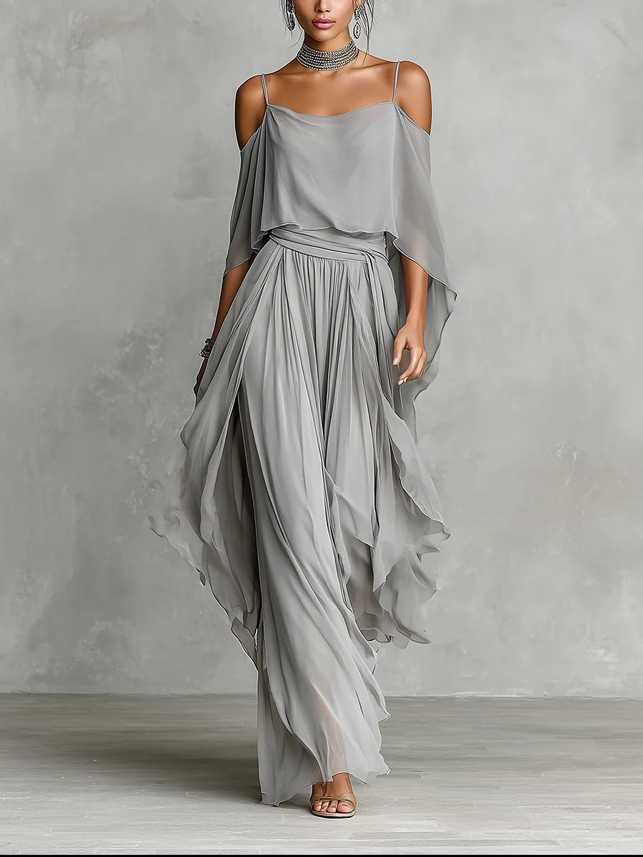 Nadia | Women's Chiffon Two Piece Set for Elegant Occasions
