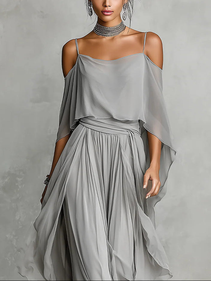 Nadia | Women's Chiffon Two Piece Set for Elegant Occasions