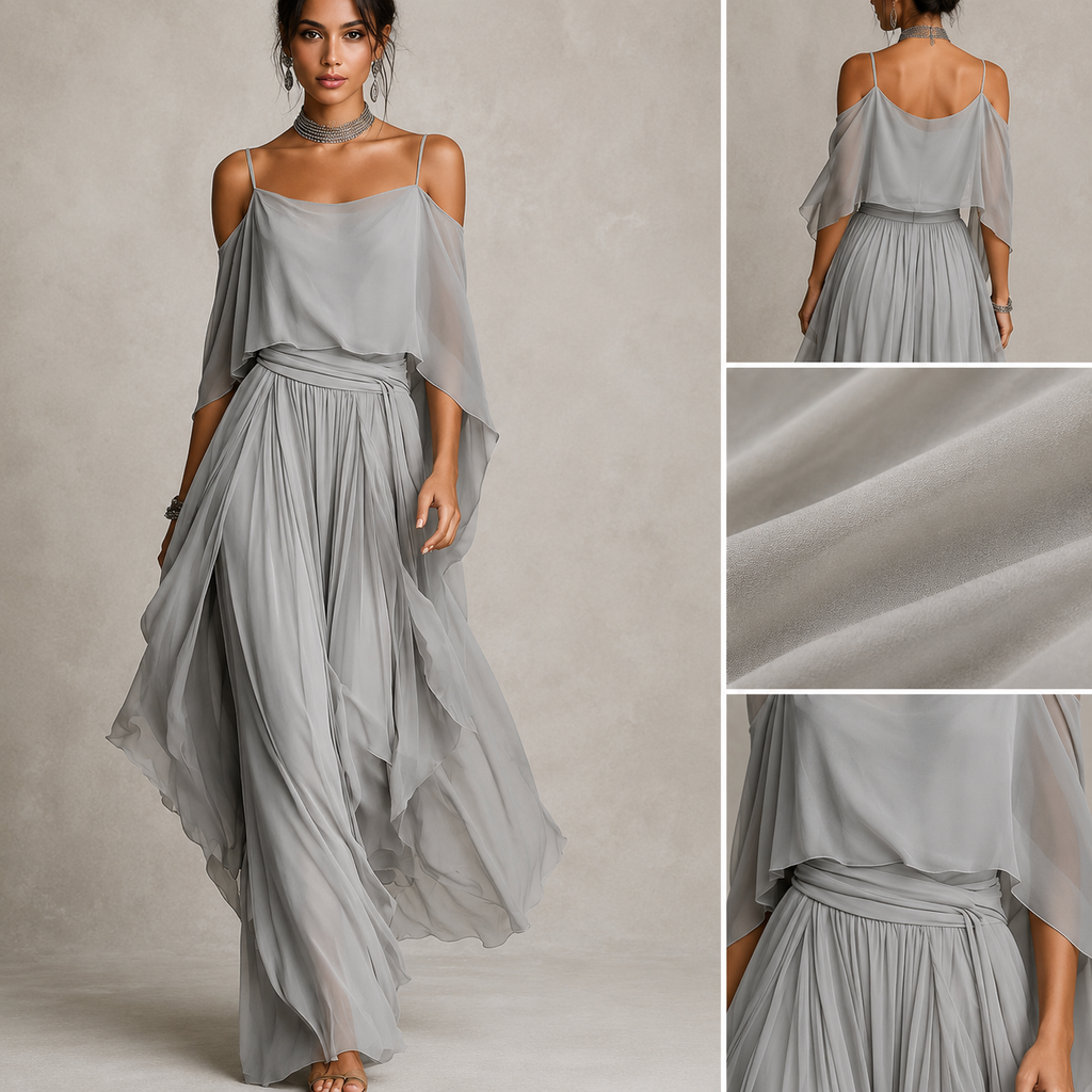 Nadia | Women's Chiffon Two Piece Set for Elegant Occasions