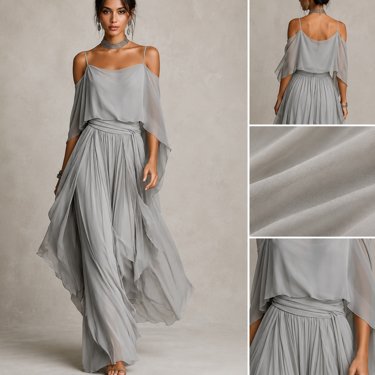 Nadia | Women's Chiffon Two Piece Set for Elegant Occasions