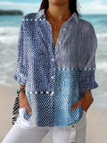 Ocean Patchwork Blouse | Women's Stylish Top