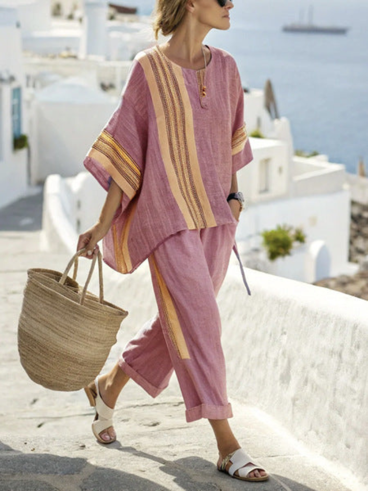 Stella Bohemian Linen Set | Women's Outfit Two-Piece