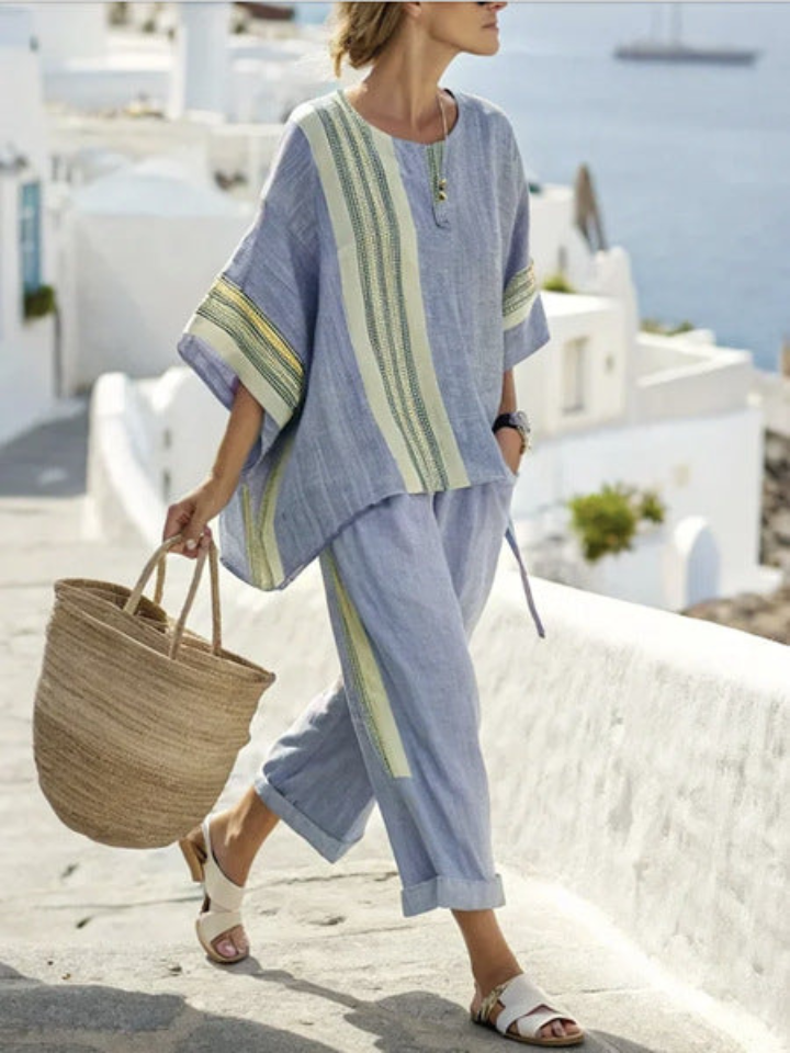 Stella Bohemian Linen Set | Women's Outfit Two-Piece