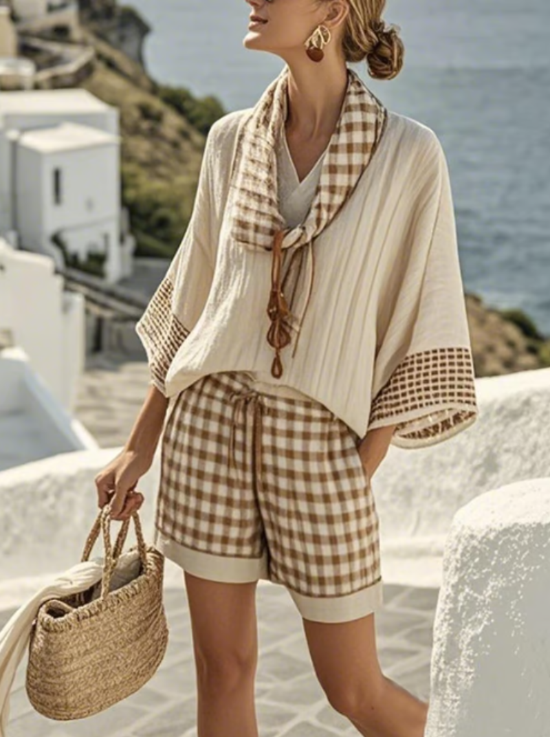 Gingham Lounge Set | Women's Loungewear Set