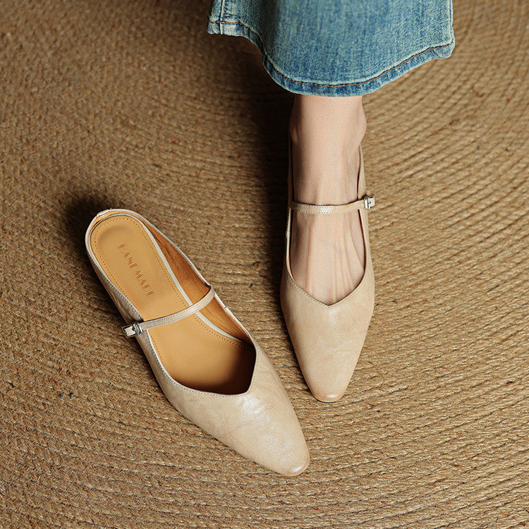 Orella Genuine Leather Mules | Women's Slip-On Footwear