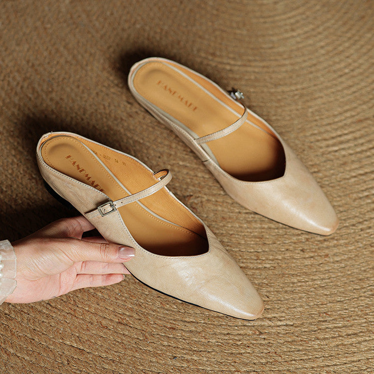 Orella Genuine Leather Mules | Women's Slip-On Footwear