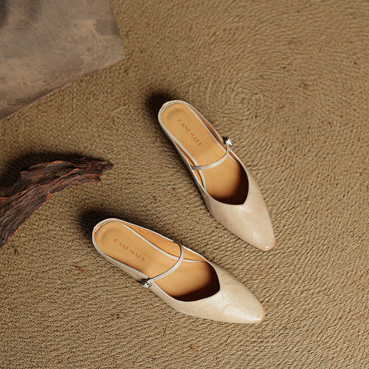 Orella Genuine Leather Mules | Women's Slip-On Footwear