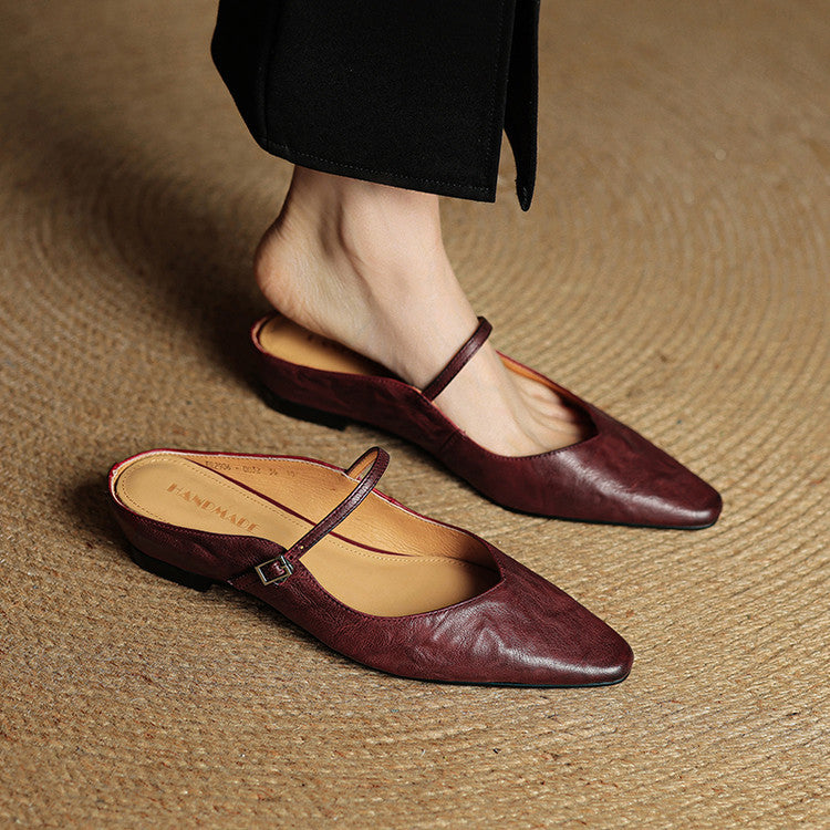 Orella Genuine Leather Mules | Women's Slip-On Footwear