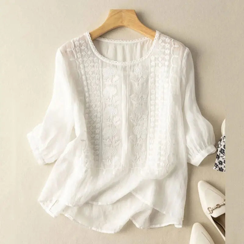 Sonia Embroidered Blouse | Women's Relaxed Fit Top