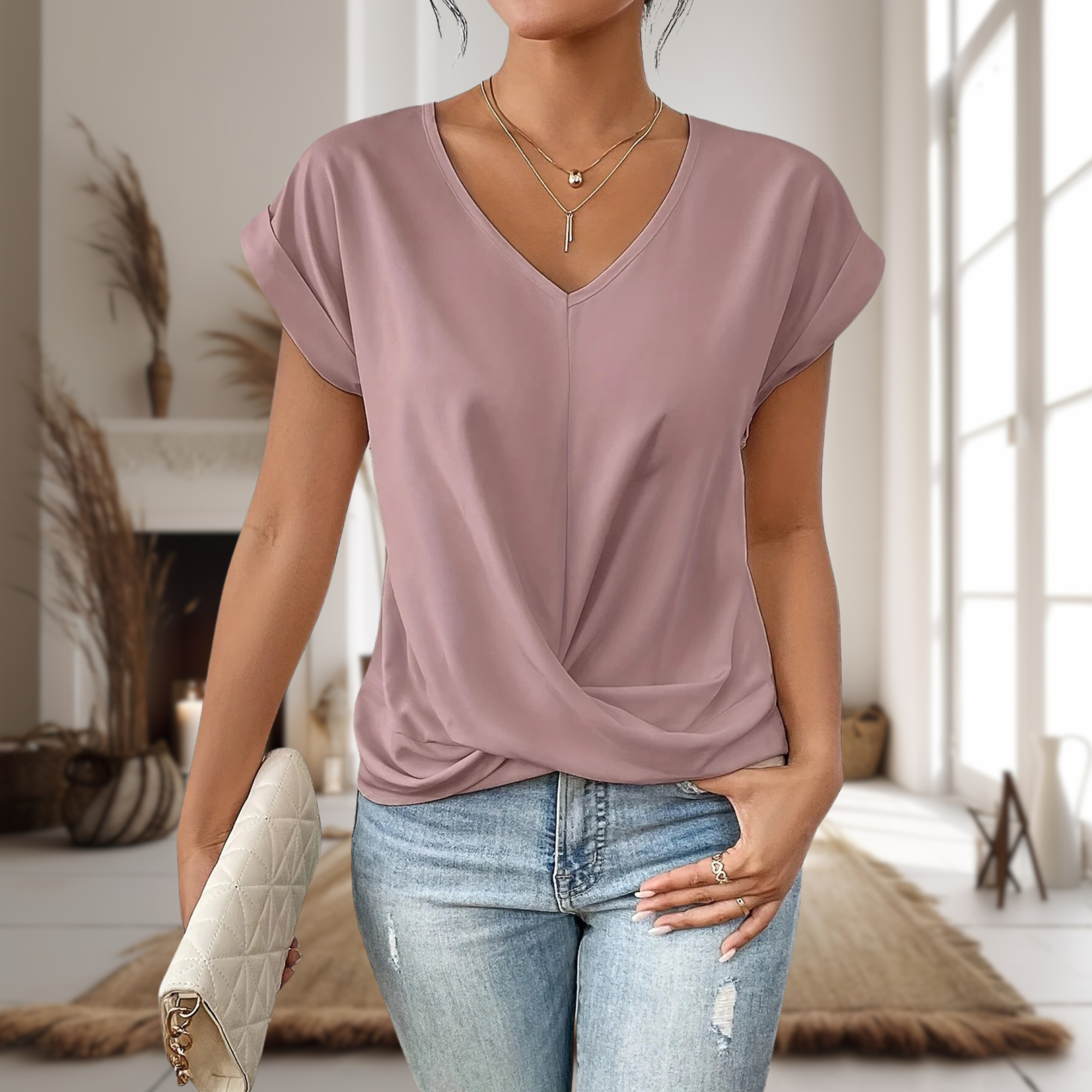 Casual Sweetheart Neckline Top | Women’s Lightweight Top