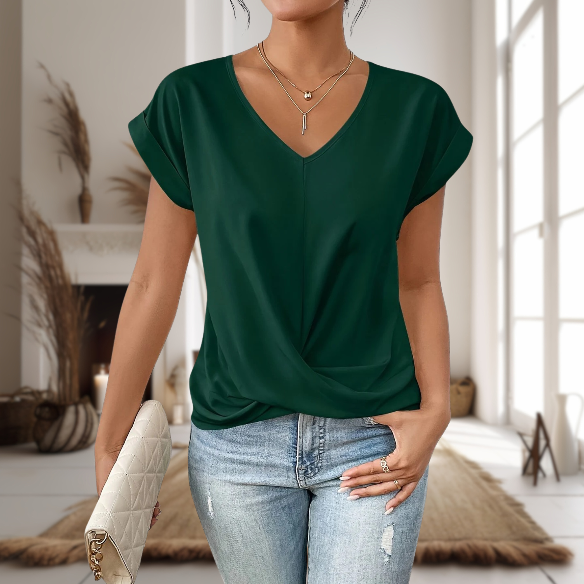 Casual Sweetheart Neckline Top | Women’s Lightweight Top