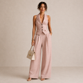 V-Neck Two-Piece Set | Women's Outfit Elegant and Comfortable