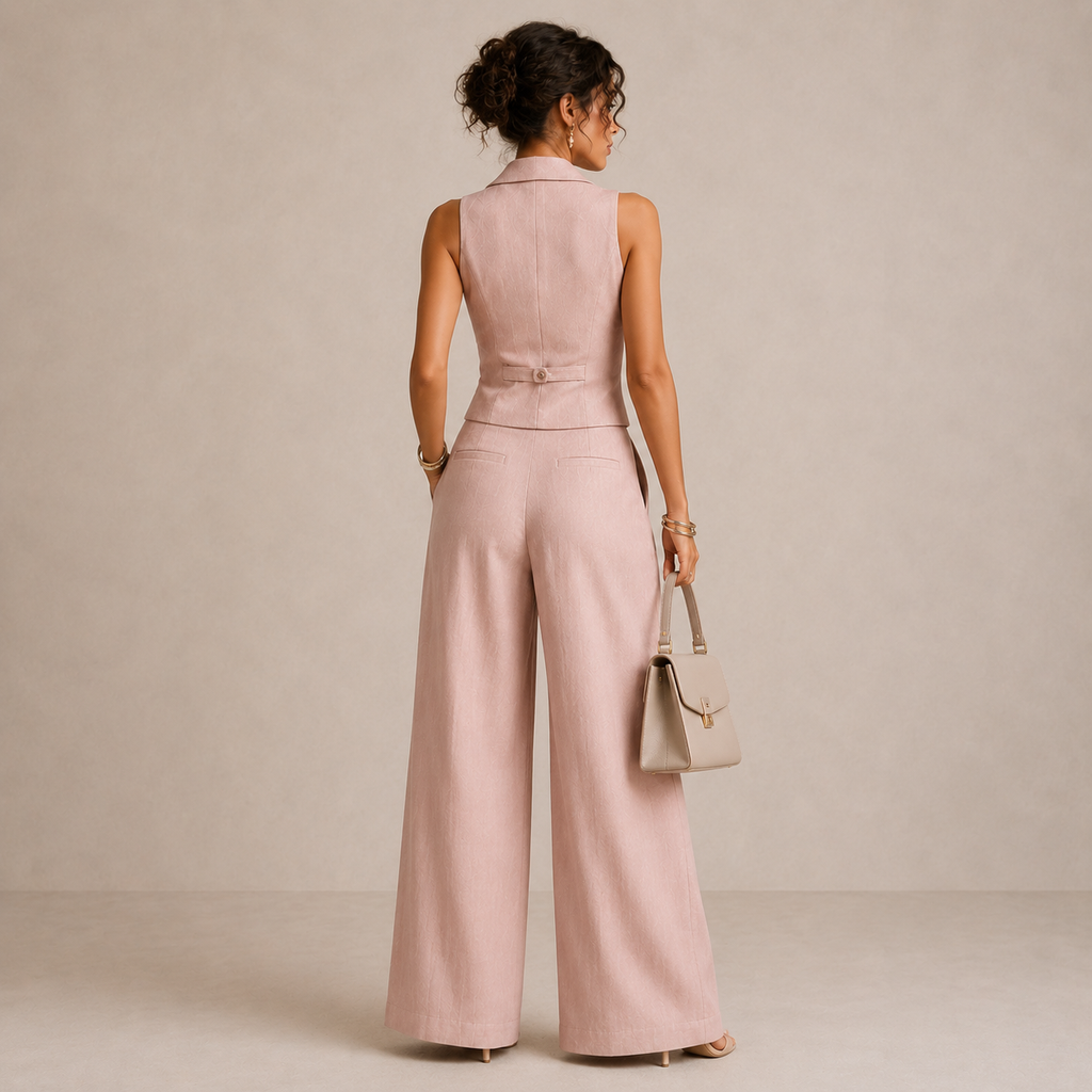 V-Neck Two-Piece Set | Women's Outfit Elegant and Comfortable