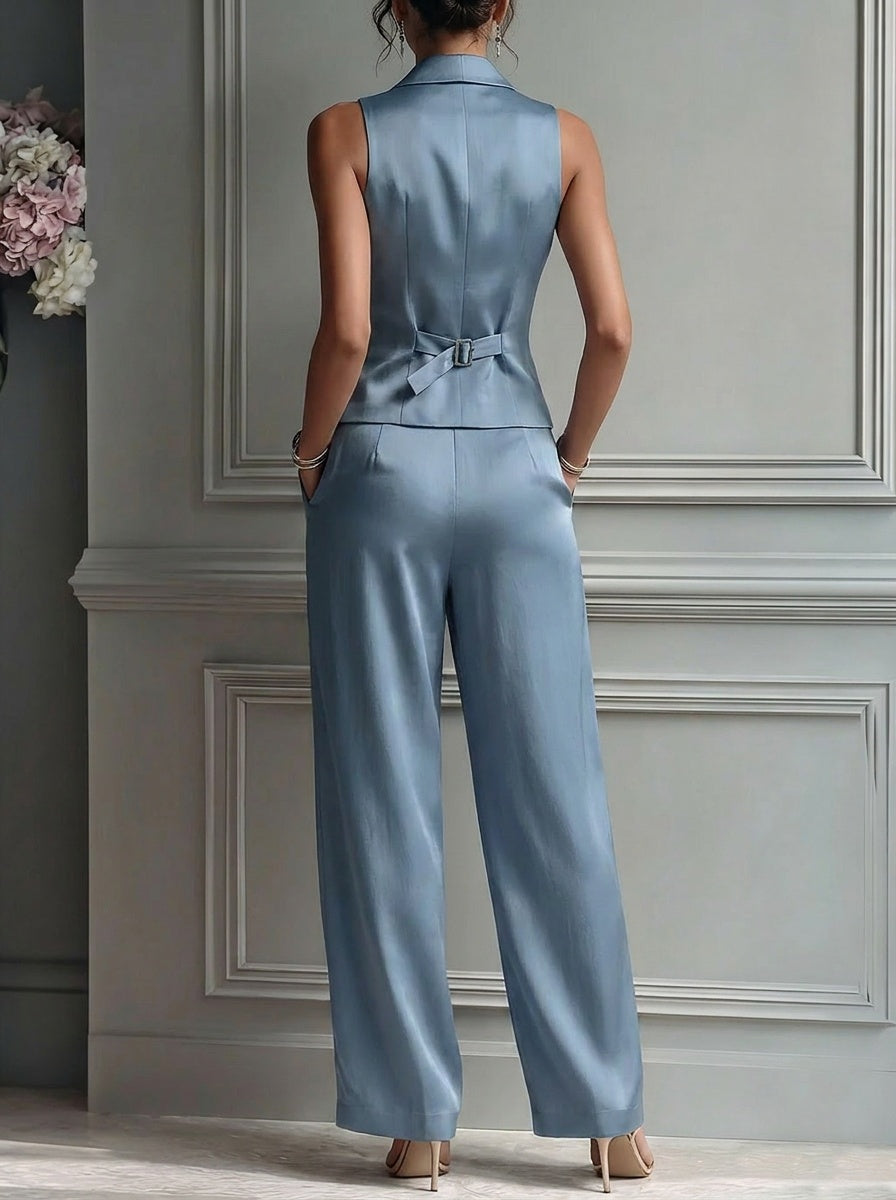 V-Neck Two-Piece Set | Women's Outfit Elegant and Comfortable