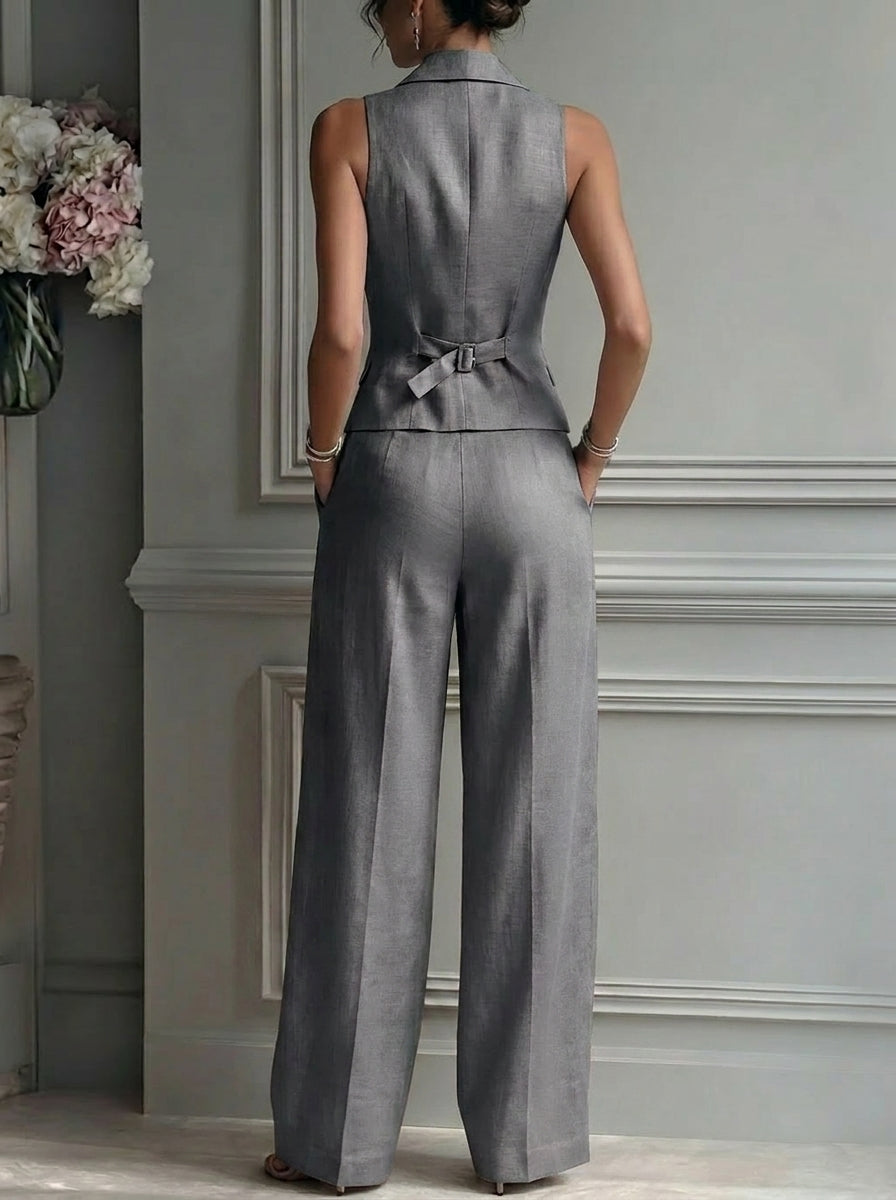 V-Neck Two-Piece Set | Women's Outfit Elegant and Comfortable