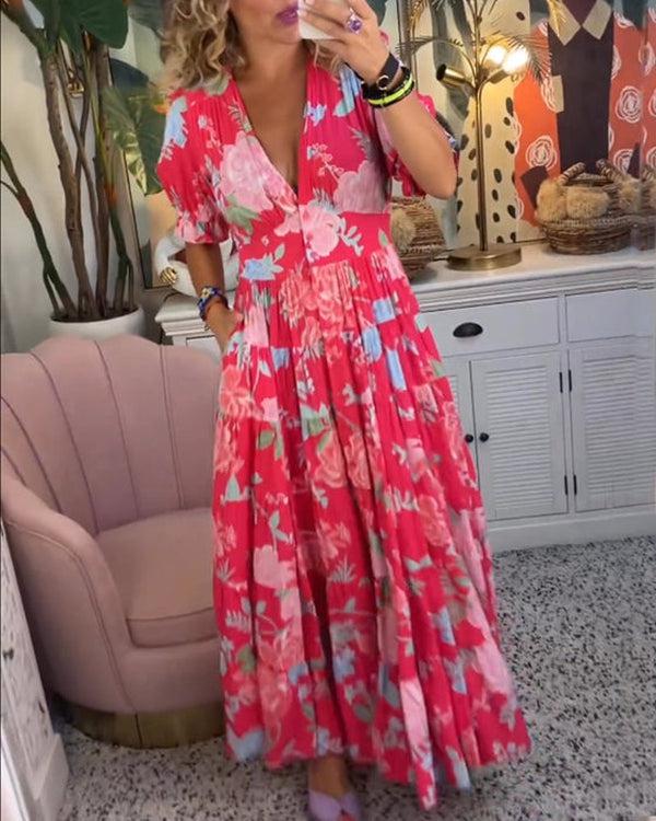 Zuri Vibrant Floral Plus Size Dress | Women's Summer Dress