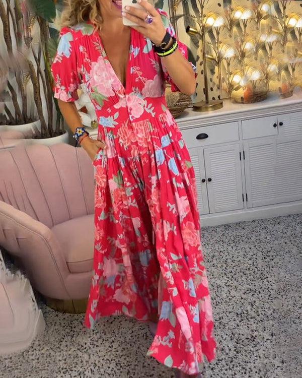 Zuri Vibrant Floral Plus Size Dress | Women's Summer Dress