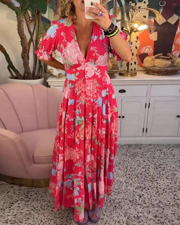 Zuri Vibrant Floral Plus Size Dress | Women's Summer Dress