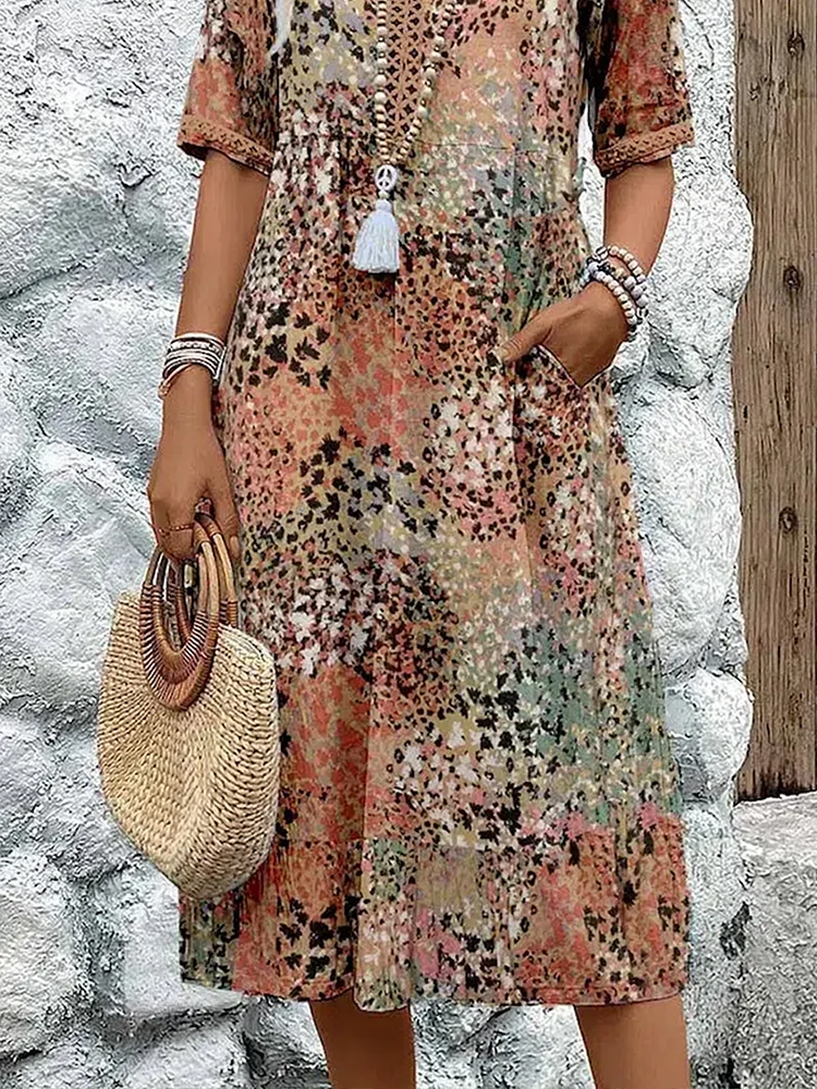 Nayeli Vibrant Midi Dress | Women's Elegant Dress