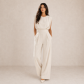 Viera White Jumpsuit | Women's Elegant Everyday Wear